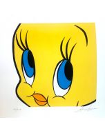 Sergio Veglio, Tweety, fine art graphics on cardboard, 30x30 cm