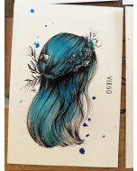 Sara Paglia, Vergine, inchiostro e acquarello su carta, 15,5x23 cm 