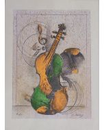 Arman, Violino, silk-screen printing, 20x30cm 