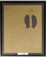 Andy Warhol, Portrait of a boy, print, 25x31 cm (with frame)