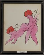 Andy Warhol, Cherubini, stampa, 25x 31cm (con cornice)