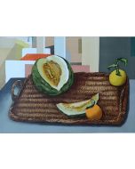 Renato Guttuso, Natura morta con melone, serigrafia 50x70cm, XII/L