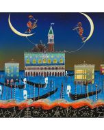Meloniski da Villacidro, Venezia, tecnica mista su tela, 90x90 cm, 2021