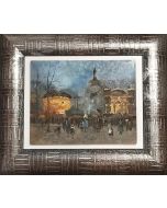 Scuola Impressionista, Parigi, olio su tavola, 35x40 cm (con cornice)