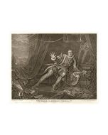 William Hogarth, Mr. Garrick in the character of Richard III, etching, 48x59 cm